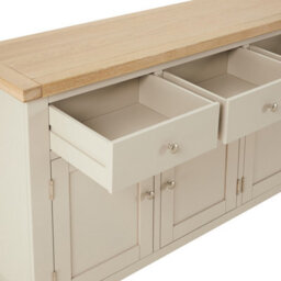 The Furniture Market Cheshire Dove Grey Painted Extra Large 4 Drawer 4 Door Sideboard - thumbnail 4