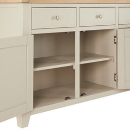 The Furniture Market Cheshire Dove Grey Painted Extra Large 4 Drawer 4 Door Sideboard - thumbnail 5