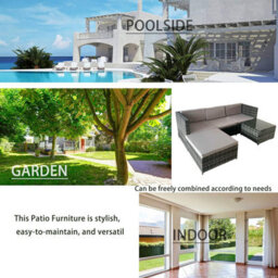 Alivio 3-Seater Rattan Corner Sofa Set With Coffee Table, Pe Garden Furniture, Outdoor Patio Lounge Set, Weatherproof Uv Cushions - thumbnail 9