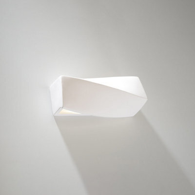 Luminosa Lighting Luminosa 1 Light Ceramic Flush Wall Light White, E27 - image 1