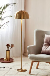 Nordlux Cera Metal Floor Lamp White Inner Brass,mains - thumbnail 1