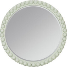 Statement Furniture Cromwell Round Wall Mirror With Bobbin Design Wooden Frame 77Cm - Pale Olive - thumbnail 5