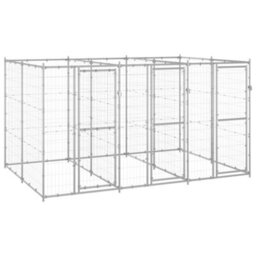 Berkfield Outdoor Dog Kennel Galvanised Steel 7.26 M2