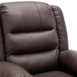 More4Homes Loxley Single Motor Electric Riser Rise Recliner Bonded Leather Armchair Electric Lift Chair (Brown) - thumbnail 5