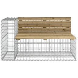 Walplus Garden Bench Gabion Design 244X71X65.5 Cm Impregnated Wood Pine - thumbnail 4