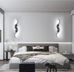 Led Indoor Wall Light 60 Cm Black Aluminum Wall Lamp Cool White 6500 K - thumbnail 6