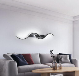 Led Indoor Wall Light 60 Cm Black Aluminum Wall Lamp Cool White 6500 K - thumbnail 5