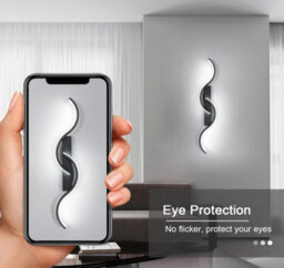 Led Indoor Wall Light 60 Cm Black Aluminum Wall Lamp Cool White 6500 K - thumbnail 2