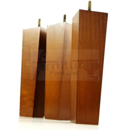 L&F 4 Wood Furniture Legs M10 220mm High Dark Oak Replacement Square Tapered Sofa Feet Stools Chairs Cabinets Beds - thumbnail 5