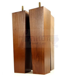 L&F 4 Wood Furniture Legs M10 220mm High Dark Oak Replacement Square Tapered Sofa Feet Stools Chairs Cabinets Beds - thumbnail 4