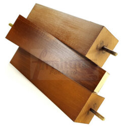 L&F 4 Wood Furniture Legs M10 220mm High Dark Oak Replacement Square Tapered Sofa Feet Stools Chairs Cabinets Beds - thumbnail 7