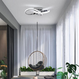 Shopnbits Modern Led Ceiling Light 30W Clover Silver Flush Mount Cool White 6500K Lamp For Bedroom Kitchen Living Room - thumbnail 7