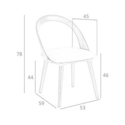 Angel Cerda Stylish Walnut And Mink Leatherette Dining Chair - thumbnail 7