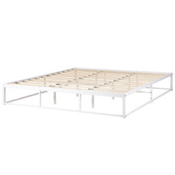 Beliani Bed Metal Viry 180 X 200 Cm (Eu Super King) White - thumbnail 5
