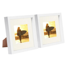 "Nicola Spring 8 X 8"" Photo Frames - Ivory Mount 3D Photo Frame Picture Frame Box Portrait Display Case & Spacer (4 X 4"" Mount) X2" - thumbnail 1