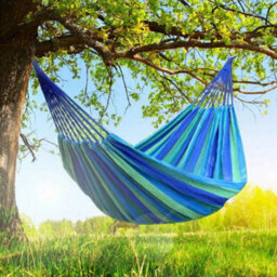 Blue Outdoor Portable Hammock Swing Rope Chair For Garden Patio Or Camping - thumbnail 4