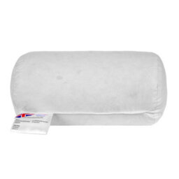 "Homescapes Duck Feather Bolster Cushion Pad  Inserts 30 X 18 Cm (12 X 7"") Inner, Filler With 100% Cotton Down Proof Cover" - thumbnail 1