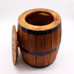 Barrel Stool And Parasol Stand Natural Wood 38X32Cm - thumbnail 2