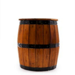 Barrel Stool And Parasol Stand Natural Wood 38X32Cm