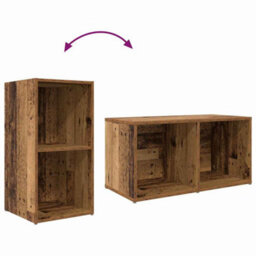 Berkfield Tv Cabinet Set 3 Pcs Brown 107 X 35 X 37 Cm Engineered Wood - thumbnail 7