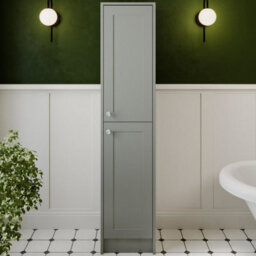 Affine Park Lane Oxford Grey Traditional Tall Bathroom Cabinet 1600 X 350mm - thumbnail 1