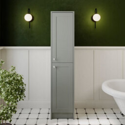Affine Park Lane Oxford Grey Traditional Tall Bathroom Cabinet 1600 X 350mm - thumbnail 2