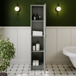 Affine Park Lane Oxford Grey Traditional Tall Bathroom Cabinet 1600 X 350mm - thumbnail 3