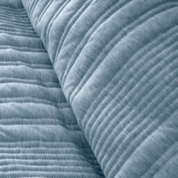 Pineapple Elephant Tamba Jersey Stripe Quilted Single Duvet Cover Set With Pillowcase Chambray Blue - thumbnail 4