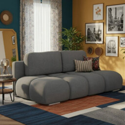 Honey Mini Sofa Bed With Storage 190X150 Cm Sleeping Surface Grey - thumbnail 2