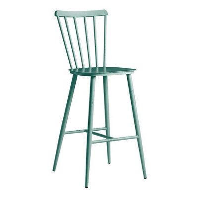 Spindle Bar Stool - Light Blue - Alu Frame - image 1