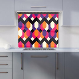 Warren Reed Designer Coloured Abstract Pattern Premium Glass Kitchen Splashback W600mm X H750mm - thumbnail 1