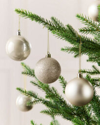 Werchristmas Set Of 50 Shatterproof Baubles, Latte - thumbnail 3