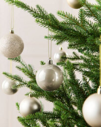 Werchristmas Set Of 50 Shatterproof Baubles, Latte - thumbnail 2