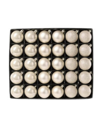 Werchristmas Set Of 50 Shatterproof Baubles, Latte - thumbnail 1