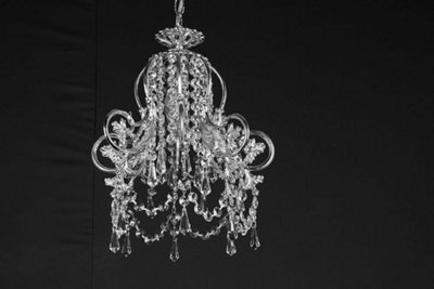 Luminosa Lighting Luminosa Bell Shape Strass Antique Brass Pendant Ceiling Light