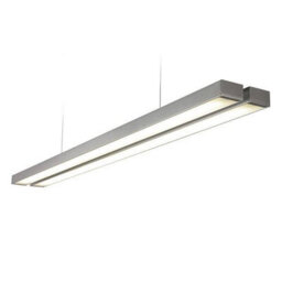 Luminosa Lighting Luminosa Borde Integrated Led Linear Baton Pendant Twin Bar Silver, Opal