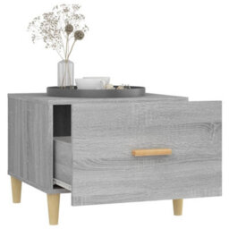Berkfield Sturdy Coffee Table Grey Sonoma 50X50X40 Cm Engineered Wood - thumbnail 4