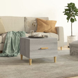 Berkfield Sturdy Coffee Table Grey Sonoma 50X50X40 Cm Engineered Wood - thumbnail 2