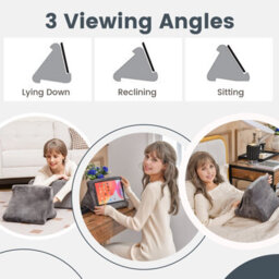 Costway 4 In 1 Bed Wedge Pillow Tablet Pillow Stand Side Pockets High Resilience Foam - thumbnail 2