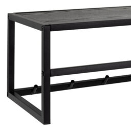Furniture To Go Seaford Coat Rack In Black And Oak - thumbnail 4