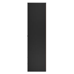 Genoa Ready Assembled Contemporary Matt Black 2 Drawer Tall Double Wardrobe (H)1960mm (W)740mm (D)520mm - thumbnail 7