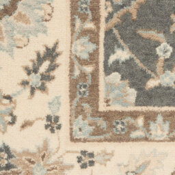 Grey Ivory Aqua Luxurious Traditional Easy To Clean Rug For Dining Room Bed Room And Living Room-168Cm X 251Cm - thumbnail 5