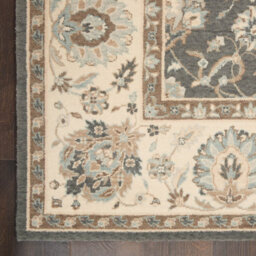 Grey Ivory Aqua Luxurious Traditional Easy To Clean Rug For Dining Room Bed Room And Living Room-168Cm X 251Cm - thumbnail 6