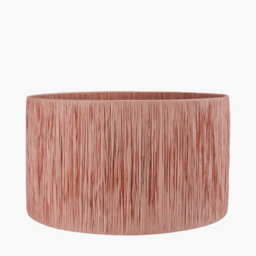 Pacific Lifestyle 45Cm Blush Raffia Cylinder Lampshade Boho Palm Tree Drum Table Lamp Shade - thumbnail 1