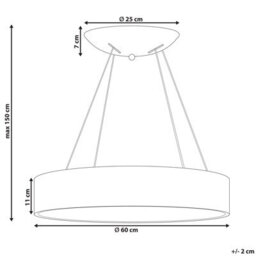 Wyld And Coco Modern Glamour White Steel Led Ring Pendant Lamp For Dining And Living Rooms - thumbnail 3