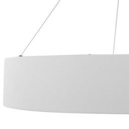 Wyld And Coco Modern Glamour White Steel Led Ring Pendant Lamp For Dining And Living Rooms - thumbnail 6