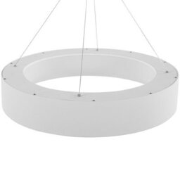 Wyld And Coco Modern Glamour White Steel Led Ring Pendant Lamp For Dining And Living Rooms - thumbnail 5