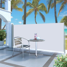 Berkfield Retractable Side Awning 140 X 300 Cm Cream - thumbnail 1