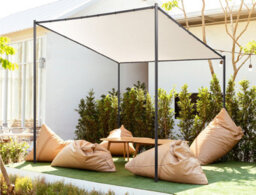 Beliani Gazebo Vimino Metal 282 Cm 294 Cm Beige - thumbnail 2