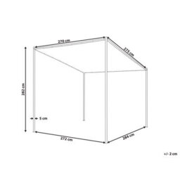 Beliani Gazebo Vimino Metal 282 Cm 294 Cm Beige - thumbnail 3